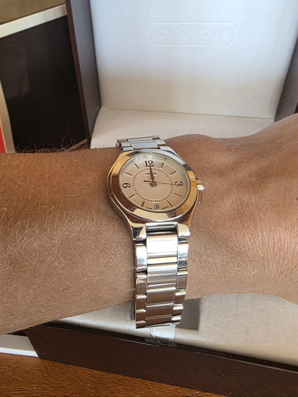 Vintage Coach Stainless Steel Swiss Watch